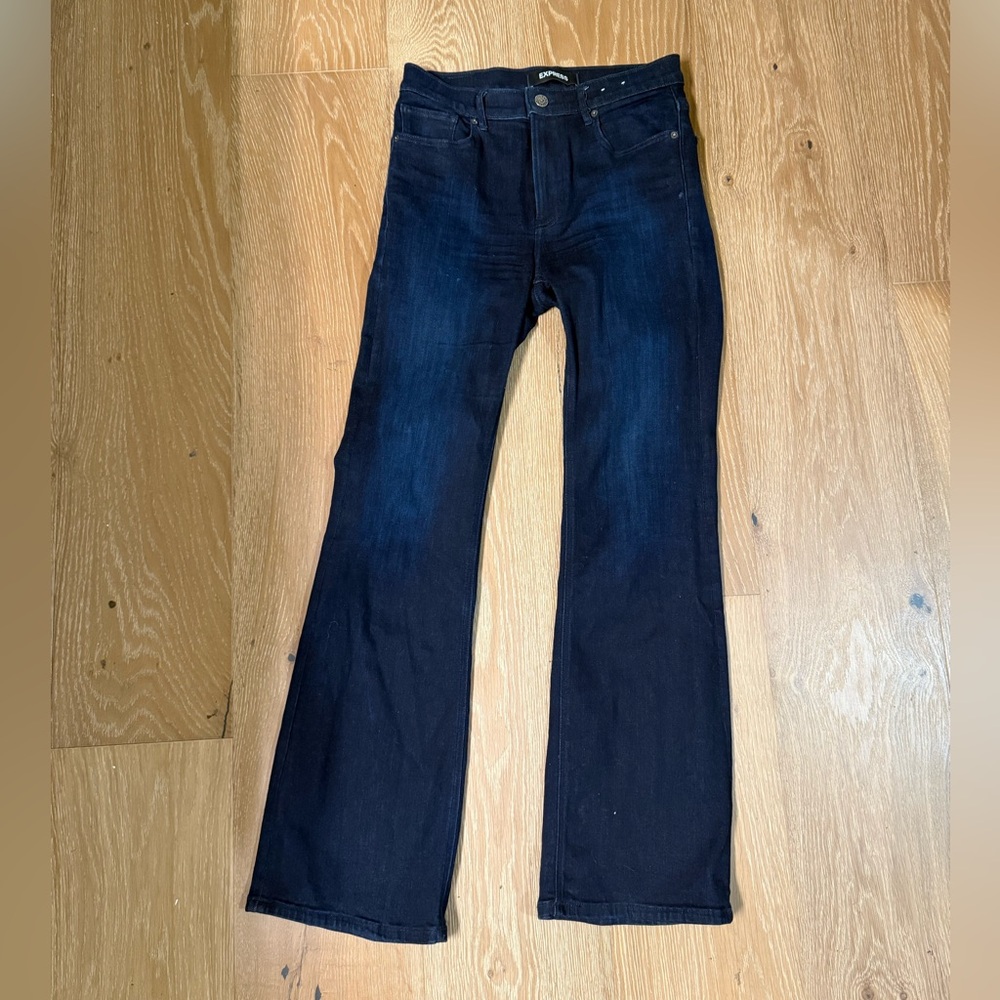 Express Slim Fit High Rise - Dark Blue Wash